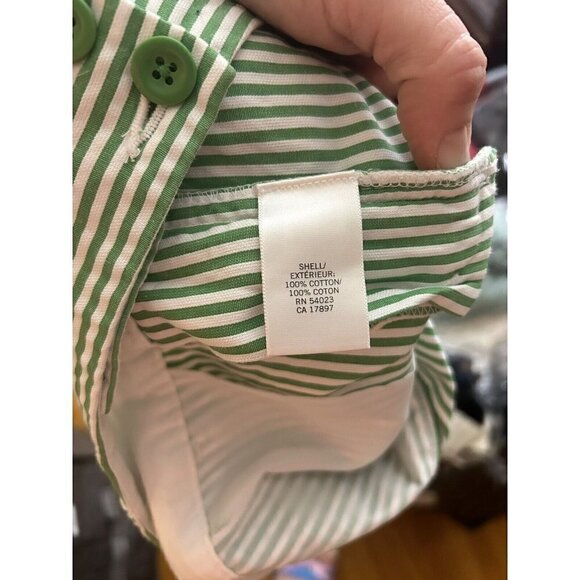 Banana Republic Womens Shorts Mid Rise white green Ryan Fit Chino Pocket… - Picture 10 of 10